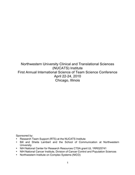 2010 Scits Conference Notes