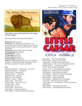 Mervyn Leroy: LITTLE CAESAR (1930), 79 Min