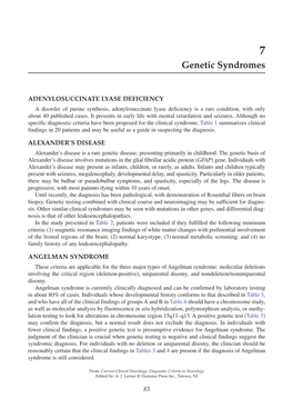 Genetic Syndromes