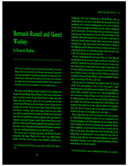 Bertrand Russell and Gamel Woolsey