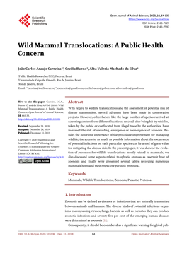 Wild Mammal Translocations: a Public Health Concern