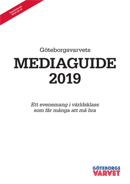 Göteborgsvarvets MEDIAGUIDE 2019