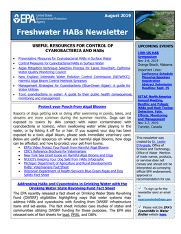 Freshwater Habs Newsletter