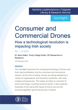 Consumer and Commercial Drones How a Technological Revolution Is Impacting Irish Society No