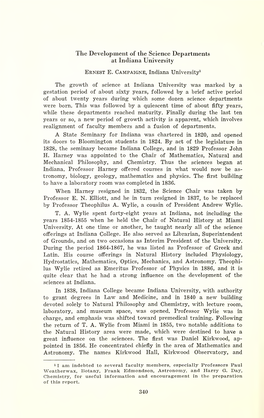 Proceedings of the Indiana Academy of Science