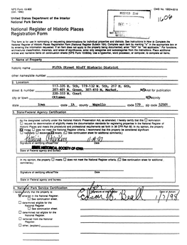 Ftuw Ihm O Determined Eligible for the National Register D See Continuation Sheet