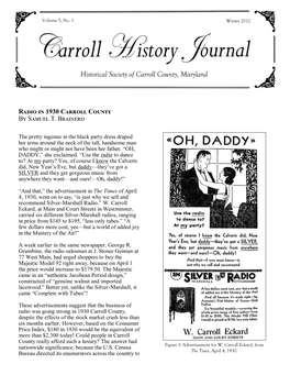 Radio in 1930 Carroll County by Samuel T. Brainerd