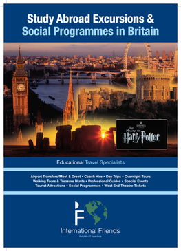 Study Abroad Excursions & Social Programmes in Britain