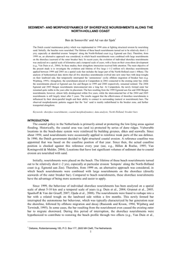 And Morphodynamics of Shoreface Nourishments Along the North-Holland Coast