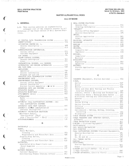 Bell System Practices 000-000-001