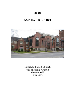 Youth Ministry Report