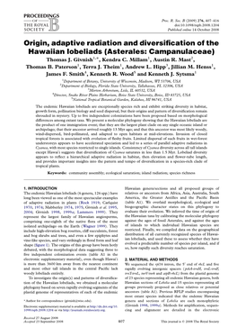 Origin, Adaptive Radiation and Diversification of The