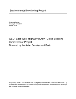 (Khevi–Ubisa Section) Improvement Project Financed by the Asian Development Bank