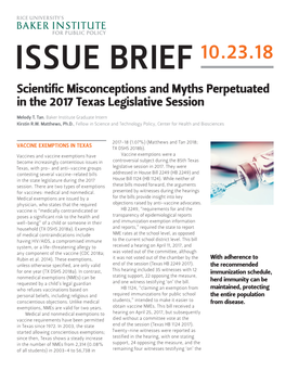 Scientific Misconceptions and Myths Perpetuated in the 2017 Texas Legislative Session