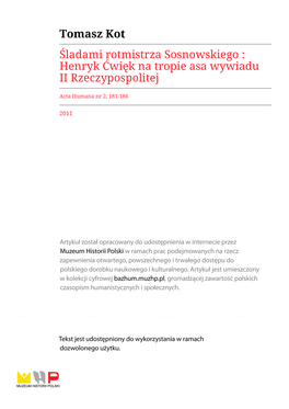 Henryk Ćwięk Na Tropie Asa Wywiadu II Rzeczypospolitej