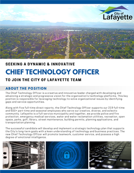 Chief Technology Officer to Join the City of Lafayette Team