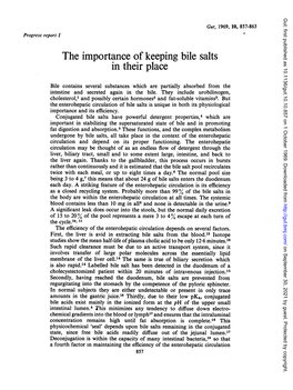 The Importance of Keeping Bile Salts in Their Place