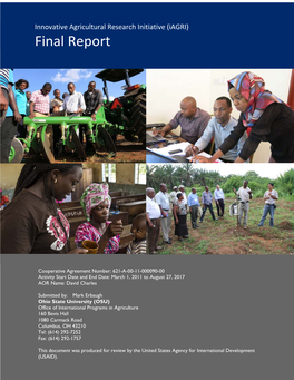 Innovative Agricultural Research Initiative (Iagri) Final Report