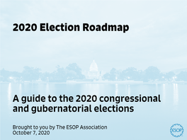 2020 Election Roadmap