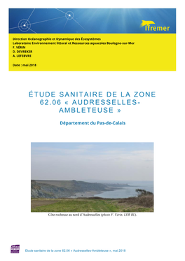 Étude Sanitaire De La Zone 62.06 « Audresselles-Ambleteuse », Département Du Pas-De-Calais