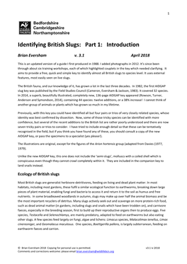 Identifying British Slugs: Part 1: Introduction