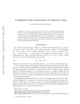 A Dimension Drop Phenomenon of Fractal Cubes