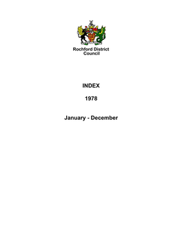 Rochford District Council Minutes