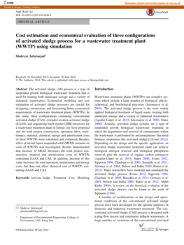 Cost Estimation and Economical Evaluation of Three Configurations Of