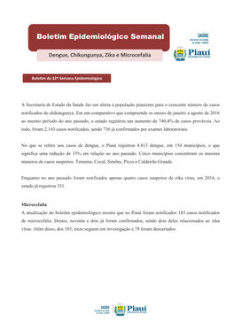 Dengue:Informe Epidemiológico Nº 01/2015, Pi