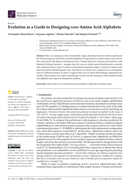 Evolution As a Guide to Designing Xeno Amino Acid Alphabets