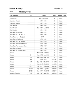 Macon County (Page 1 of 15) Office: Chancery Court