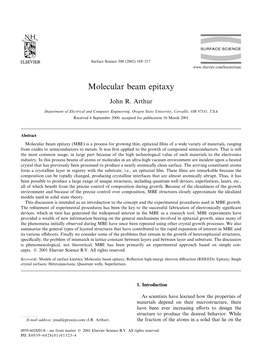 Molecular Beam Epitaxy