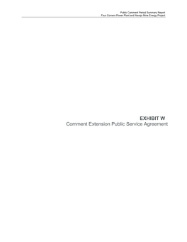 Public Comment Period Summary Report Four Corners Power Plant and Navajo Mine Energy Project