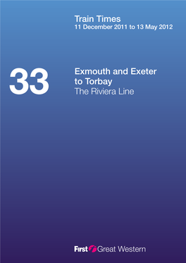Exmouth and Exeter to Torbay the Riviera Line Train Times