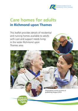 Care Homes for Adults in Richmond Upon Thames