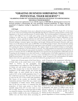 “Grazing Business Shrinking the Potential