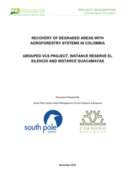 Recovery of Degraded Areas with Agroforestry Systems in Colombia