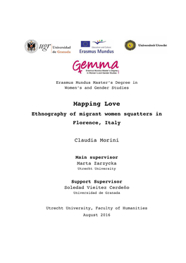 Mapping Love Ethnography of Migrant Women Squatters in Florence, Italy