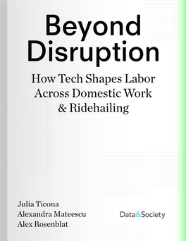 How Tech Shapes Labor Across Domestic Work & Ridehailing