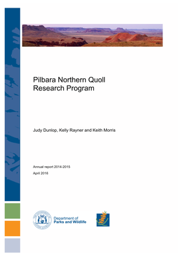 Pilbara Northern Quoll Research Program