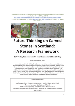 Future Thinking on Carved Stones in Scotland AAM Core Text