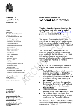 General Committees Revised January 2009
