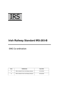 Irish Railway Standard IRS-203-B