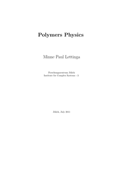 Polymers Physics