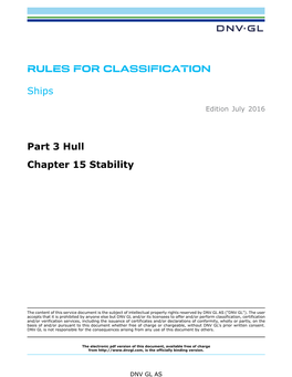 DNVGL-RU-SHIP-Pt3ch15 Stability