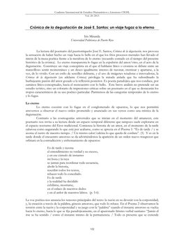 Crónica De La Degustación De José E. Santos: Un Viaje Fugaz a Lo Eterno