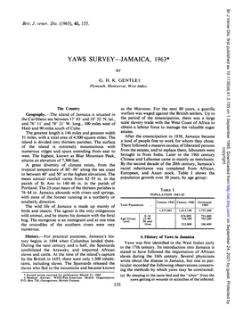 Yaws Survey-Jamaica, 1963*