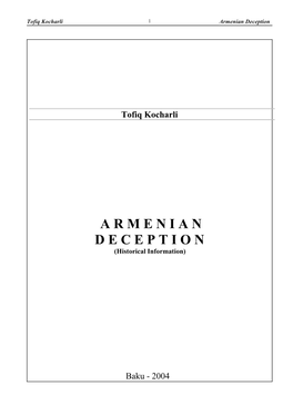 Armenian Deception