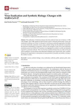 Virus Eradication and Synthetic Biology: Changes with SARS-Cov-2?