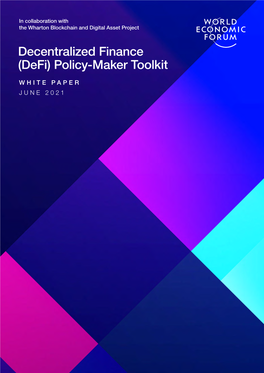 Decentralized Finance (Defi) Policy-Maker Toolkit